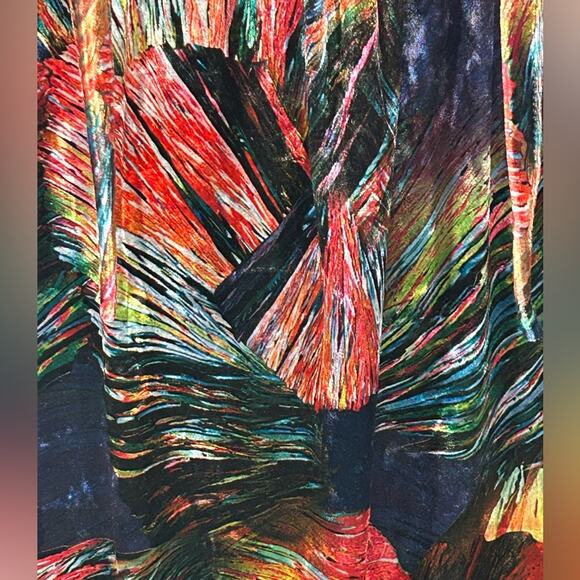 Ego Trippin’ Apparel Floral Velvet Long Sleeve Maxi Dress Vibrant Vintage XS - Picture 6 of 11